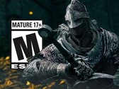 Elden Ring recebeu uma classificação M para Mature 17+ pelo ESRB. (Fonte da imagem: FromSoftware/ESRB - editado)