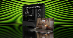 A Nvidia finalmente mostrou a GPU RTX 5050 para desktops. Imagem promocional mostrando um laptop e um PC de torre (fonte da imagem: Nvidia)