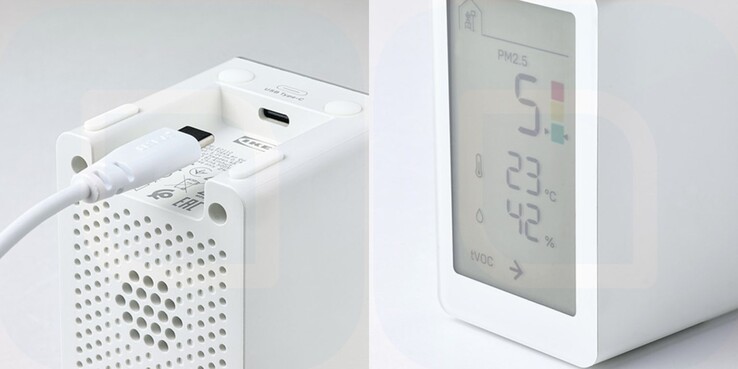 O suposto monitor de qualidade do ar inteligente IKEA VINDSTYRKA. (Fonte de imagem: iPhone Ticker)