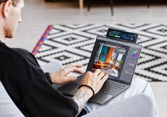 O Lenovo Magic Bay permite, entre outras coisas, que os laptops sejam expandidos com uma segunda tela. (Fonte da imagem: Lenovo)