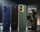 O Poco M8x 5G está disponível nas cores azul cobalto, preto e verde couro