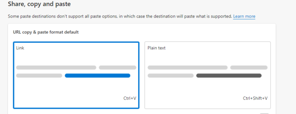 Desculpe, Microsoft, mas eu gosto quando um link realmente se parece com um link, com "https" no início e "html" no final (Fonte da imagem: captura de tela)