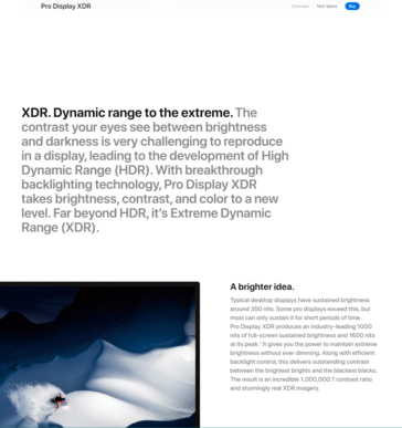 Apple's Pro Display XDR advertising in the US. (Fonte da imagem: Apple)