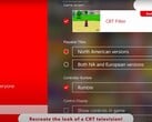 Uma tela do console Nintendo Switch 2 mostrando sua capacidade exclusiva de recriar uma opção de exibição semelhante à CRT (fonte da imagem: Nintendo of America YT)