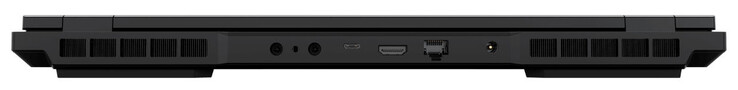 Traseira: 2 conectores para resfriamento a água, Thunderbolt 4/USB 4 (USB-C; Power Delivery, Displayport, G-Sync), HDMI, Gigabit Ethernet (2,5 GBit/s), conector de alimentação