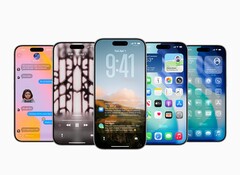 iOS 26 para permitir tela de bloqueio com música animada em aplicativos de terceiros. Imagem genérica exibindo vários iPhones. (Fonte da imagem: Apple)