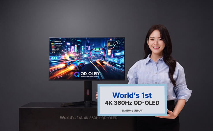 A Samsung Display desenvolve o primeiro QD-OLED 4K 360Hz do mundo para monitores.