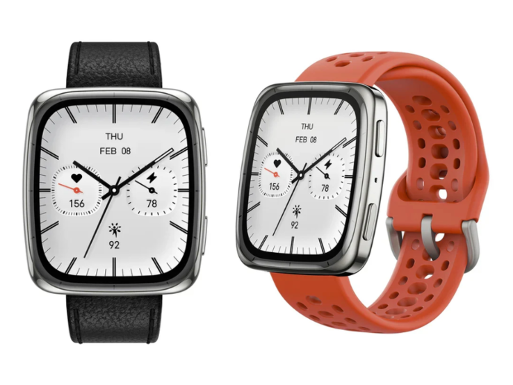 O smartwatch Amazfit Active 2 Square vem com duas pulseiras. (Fonte da imagem: Amazfit)