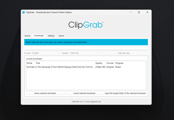 ClipGrab em ação (Fonte da imagem: Antony Muchiri)