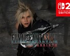 O banner de Final Fantasy 7 Rebirth Switch 2 é mostrado