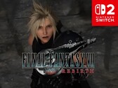 O banner de Final Fantasy 7 Rebirth Switch 2 é mostrado