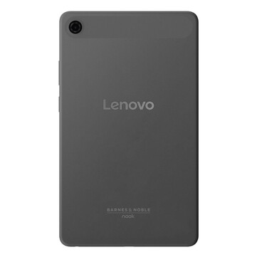 A parte traseira do Luna Grey Nook Reading Tablet 8.7 é diferente da do Lenovo Tab One.