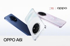 O Oppo A6L está disponível nas cores branca, azul e rosa (Fonte da imagem: Oppo)