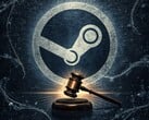 O banner do processo antitruste da Valve é exibido