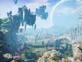 Uma imagem mostrando o mundo aberto em Edge of Eternity.