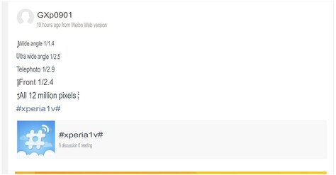 Supostas especificações da câmera Xperia 1 V. (Traduzido à máquina - fonte de imagem: SumahoDigest)