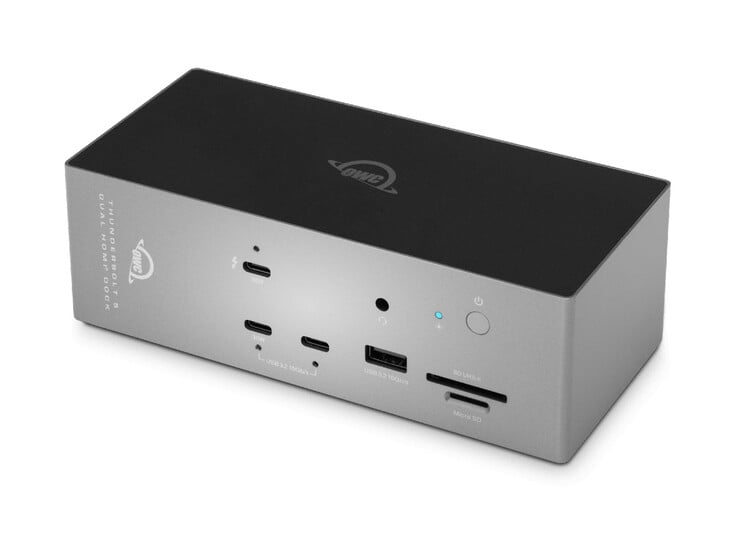 A dock Thunderbolt 5 apresenta uma linguagem de design inconfundivelmente OWC.