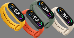 O Mi Band 7 deve ser lançado em várias cores, Mi Band 6 fotografado. (Fonte da imagem: Xiaomi)