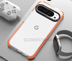 O novo módulo de câmera do Pixel 9 Pro se encaixa melhor em capas protetoras. (Imagem: Gizmochina)