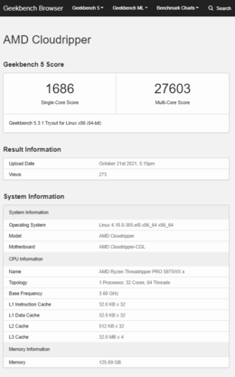 (Fonte de imagem: Geekbench)