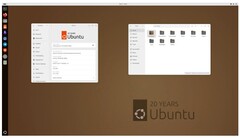 Tema de aniversário da área de trabalho do Ubuntu 24.10 