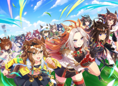 Umamusume: O lançamento do Pretty Derby no Steam traz suporte total ao idioma inglês: interface, narração e legendas. Na foto, uma captura de tela estilizada do jogo. (Fonte da imagem: Cygames, Inc.)