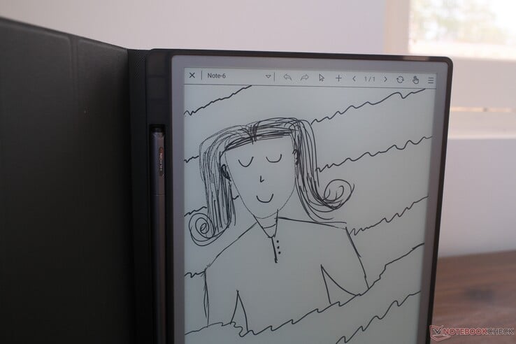 O Huion Ink está limitado pela taxa de atualização do papel eletrônico.