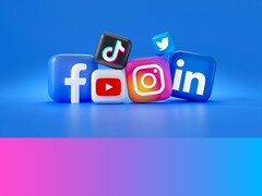 Logotipos de plataformas populares de mídia social