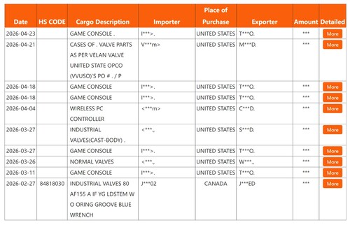 Registros de importação da NPB Steam Machine