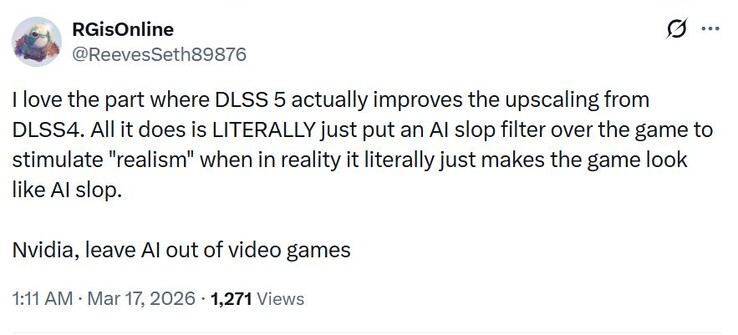 O DLSS 5 da Nvidia é uma porcaria de IA.