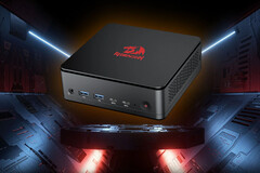 Mini PC Redragon MPC745 em um fundo futurista