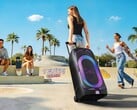 O Samsung Sound Tower tem 240 watts e 18 horas de duração da bateria (Fonte da imagem: Samsung)