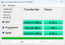 Referência de cópia AS SSD