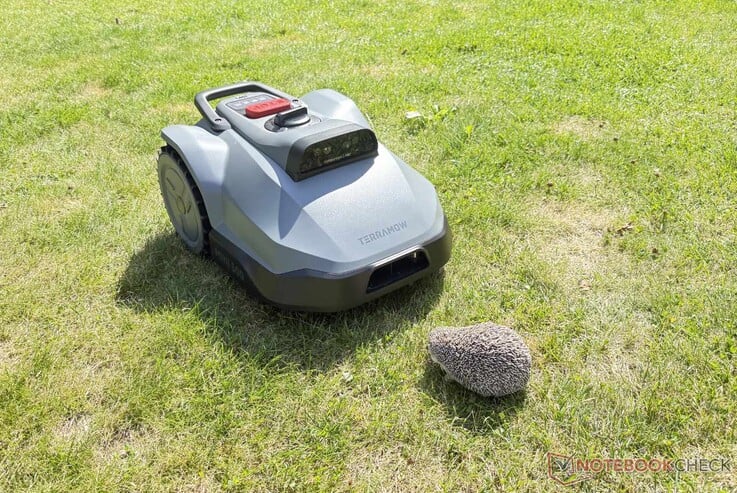 Nos testes, o TerraMow Mini 500 detectou com precisão nosso ouriço de brinquedo e outros obstáculos.