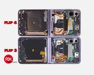 O Galaxy Z Flip4 se assemelha ao seu predecessor tanto externamente como internamente. (Fonte de imagem: PBKreviews)
