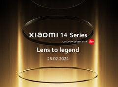 A série Xiaomi 14 será lançada mundialmente em 25 de fevereiro. (Fonte: Xiaomi)
