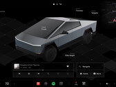 Tela inicial do Cybertruck UI (imagem: Andrew Goodlad/Tesla)