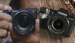 A Sony A6700 e a Fujifilm X-S20 têm muita potência em corpos APS-C surpreendentemente pequenos. (Fonte da imagem: Sony / Fujifilm - editado)