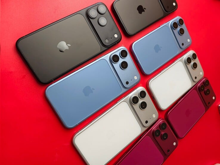 Modelos fictícios do iPhone 18 Pro que vazaram.
