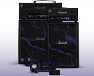 O amplificador, o alto-falante portátil e os fones de ouvido da Marshall passaram por uma reformulação nos tons de roxo e preto, com detalhes em prata.