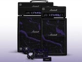 O amplificador, o alto-falante portátil e os fones de ouvido da Marshall passaram por uma reformulação nos tons de roxo e preto, com detalhes em prata.