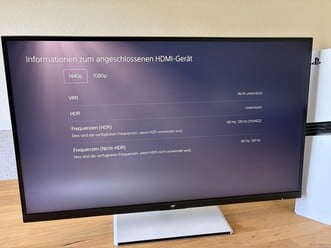 O PS5 Pro funciona sem problemas na resolução QHD e a 120 Hz.