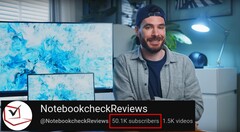 O canal do YouTube do Notebookcheck recentemente ultrapassou a marca de 50 mil assinantes. (Fonte da imagem: NotebookcheckReviews no YouTube)