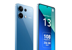 O Redmi Note 13 4G em Ice Blue, uma de suas três cores de lançamento. (Fonte da imagem: Amazon)