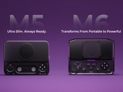 O Abxylute M5 possui um design ultrafino, enquanto o M6, com sua empunhadura ergonômica removível, é mais espesso.