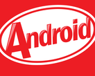 Logotipo do Android 4.4 KitKat, conforme exibido em um smartphone Acer Liquid
