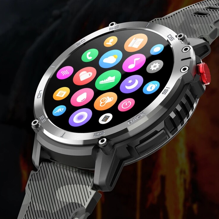 O C22 smartwatch tem um recurso de chamada Bluetooth quando conectado ao seu smartphone. (Fonte de imagem: AliExpress)