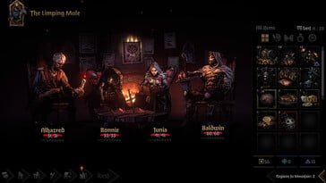 Na foto: Uma captura de tela do jogo Darkest Dungeon II.