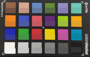 ColorChecker colors; reference color in the bottom half of each square.