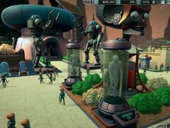 A interface do Modo Sandbox do Mars Attracts, exibindo recursos de gerenciamento do parque.